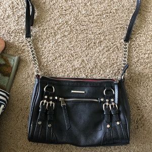 Faux leather crossbody purse
